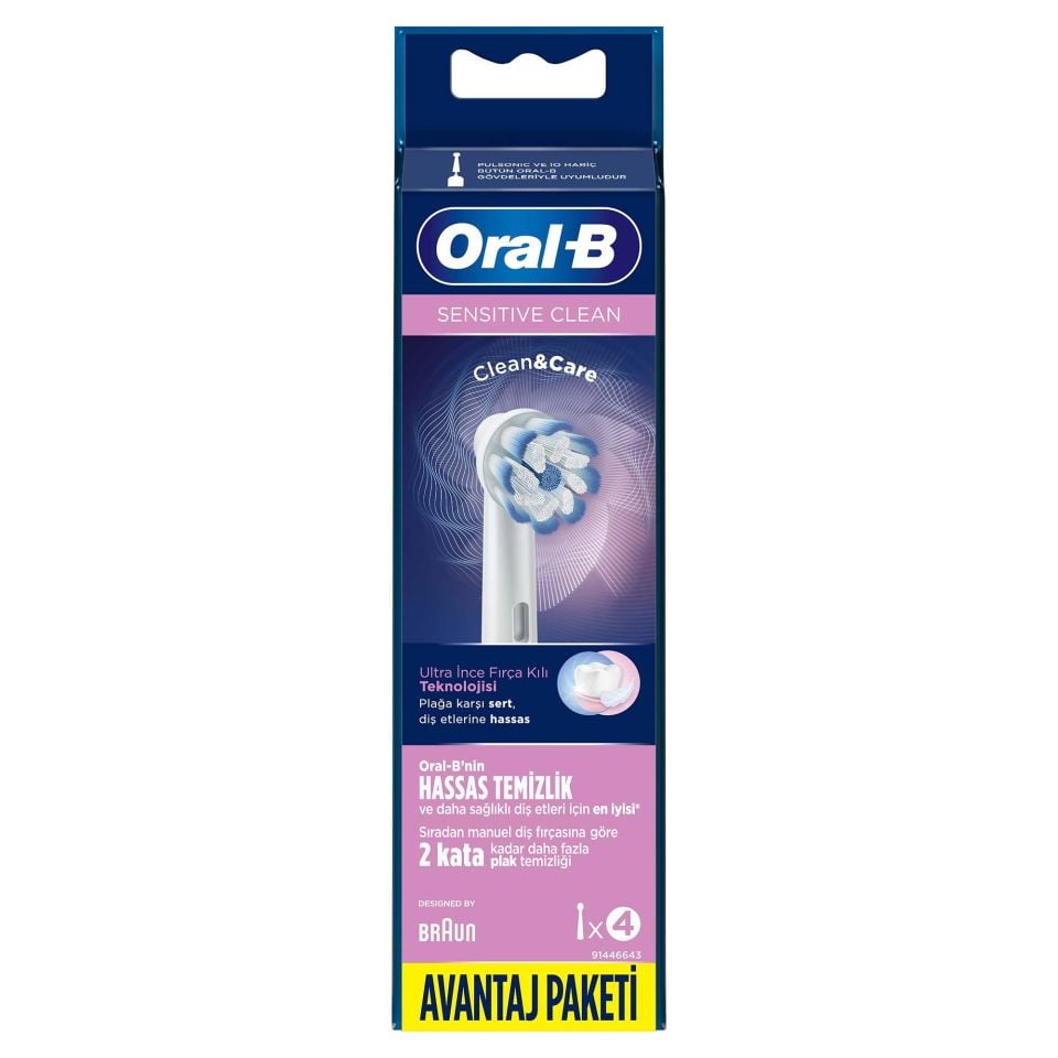 Oral-B Sensitive Clean 4'lü Diş Fırçası Yedek Başlığ