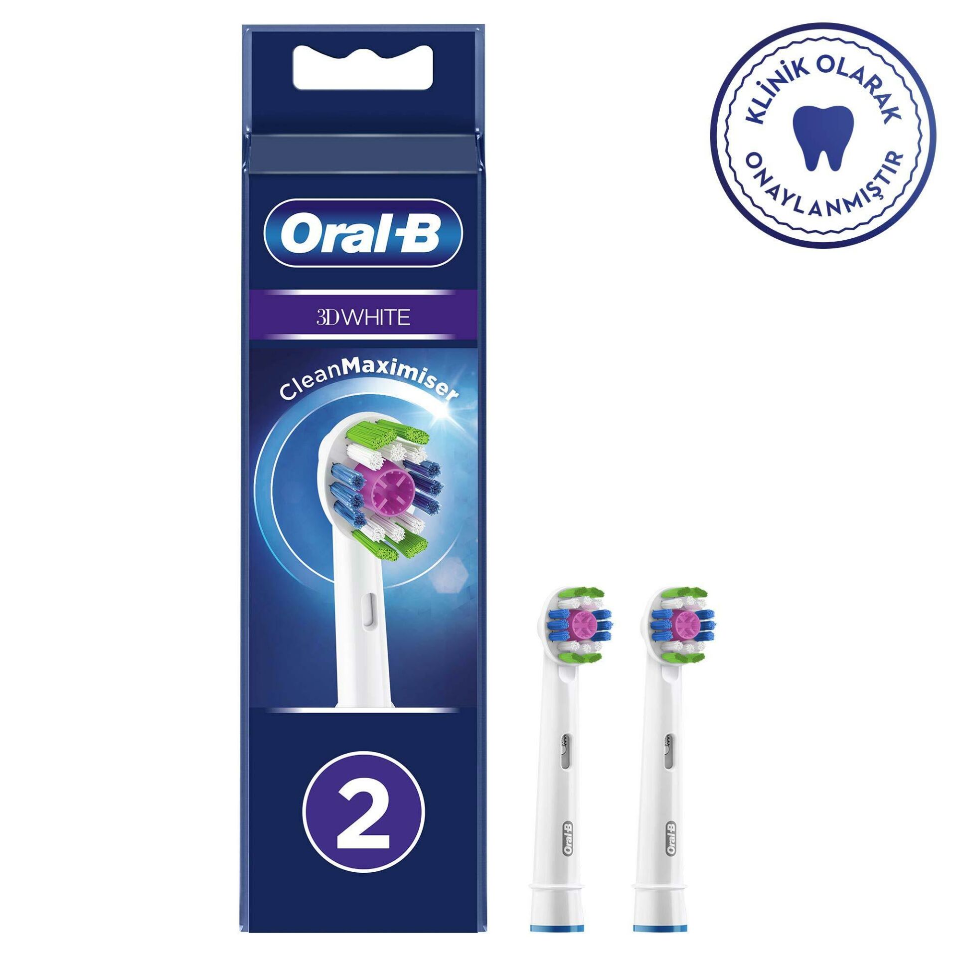 Oral-B 3D White 2'li Diş Fırçası Yedek Başlığı