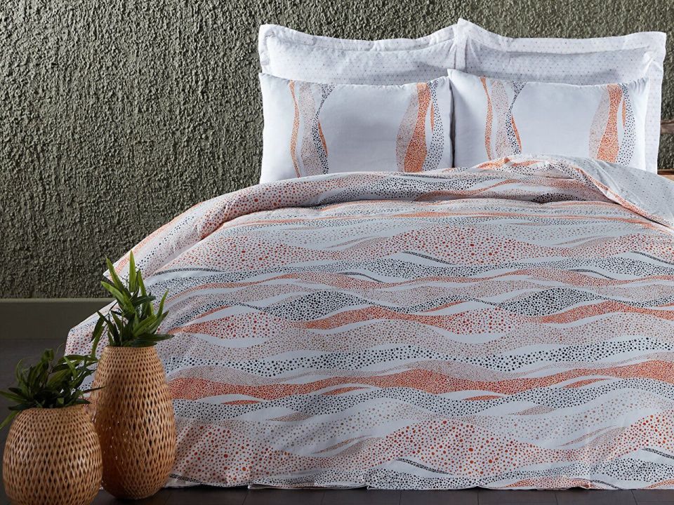 Polycotton Pamuklu Nevresim Takımı Lidya Çift Kişilik
