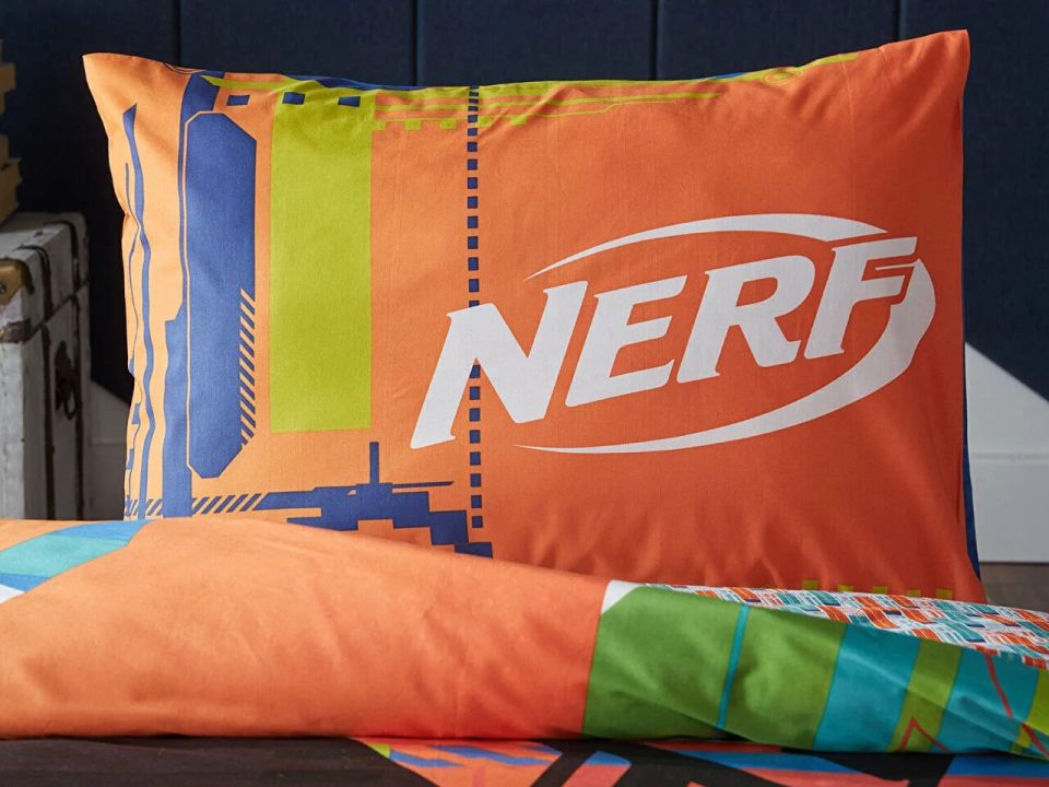 Lisanslı Nerf Nevresim Seti Tek Kişilik - Turuncu