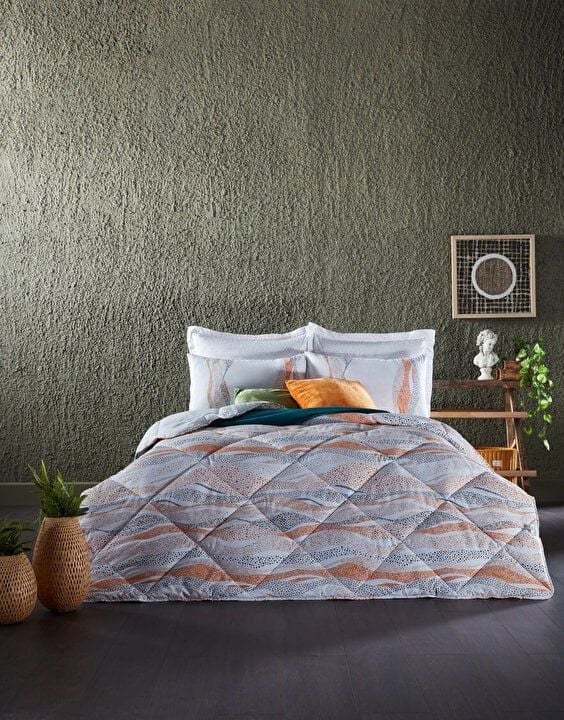 Polycotton Pamuklu Uyku Seti Lidya Tek Kişilik - Turuncu