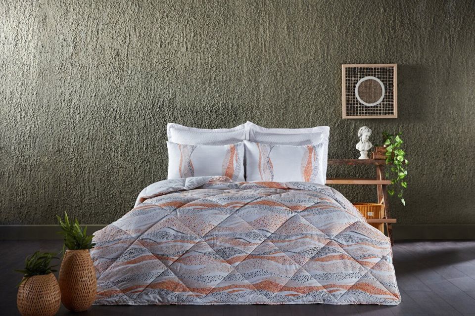 Polycotton Pamuklu Uyku Seti Lidya Tek Kişilik - Turuncu