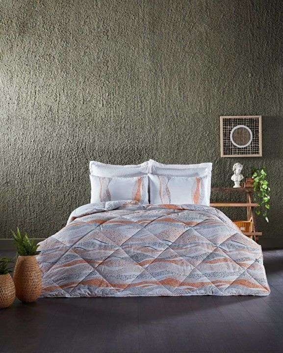 Polycotton Pamuklu Uyku Seti Lidya Tek Kişilik - Turuncu