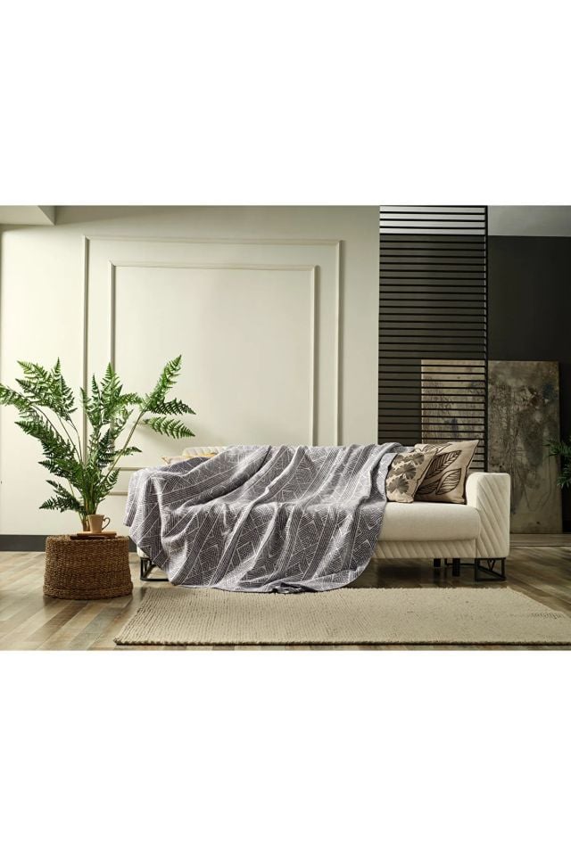 Lena Çift Kişilik Battaniye 200x220cm - Antrasit