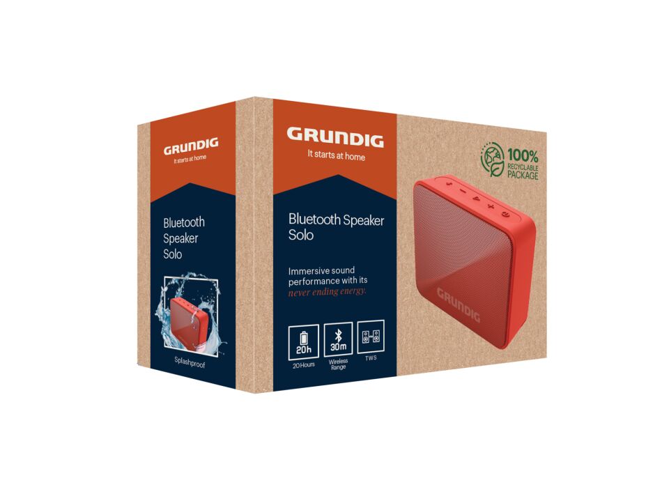 Grundig Solo BT Hoparlör Kırmızı Hoparlör