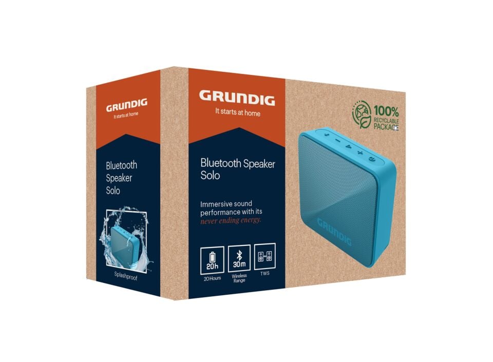 Grundig Solo BT Hoparlör Mavi Hoparlör