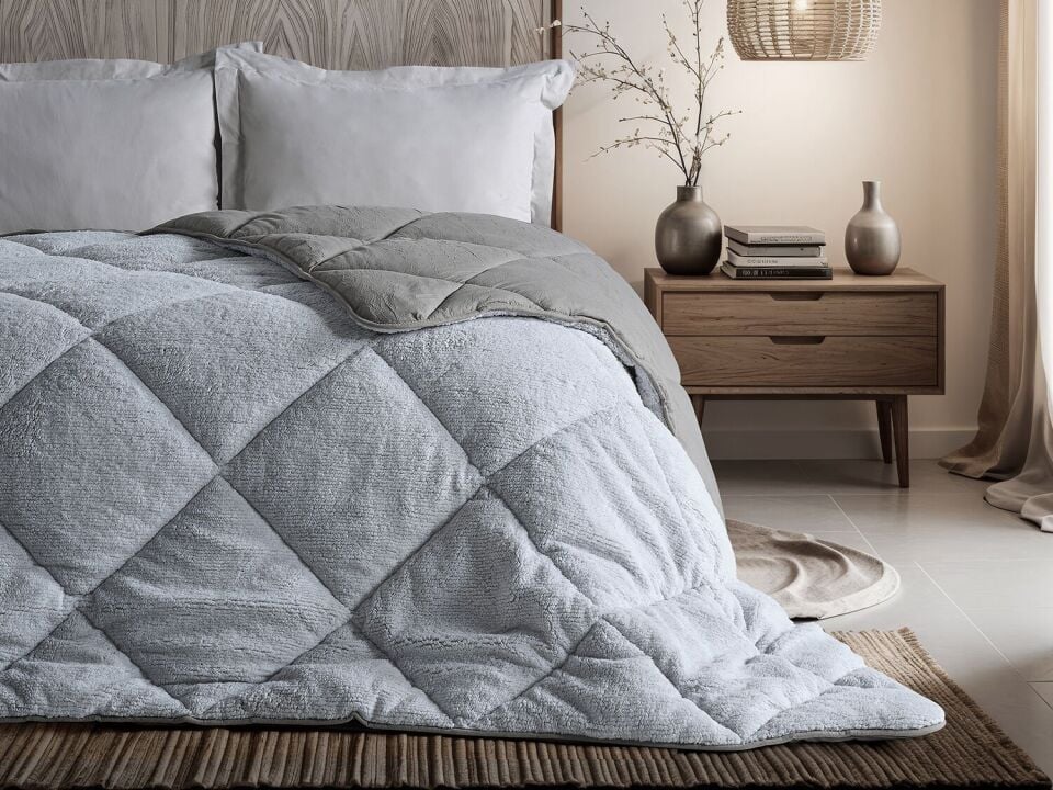 Double Comfort Uyku Paketi Tek Kişilik - Gri-Antrasit