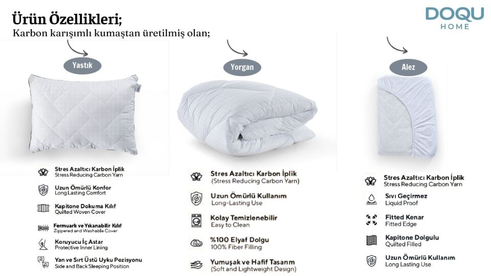 Stress Free Comfort Set Çift Kişilik - Beyaz