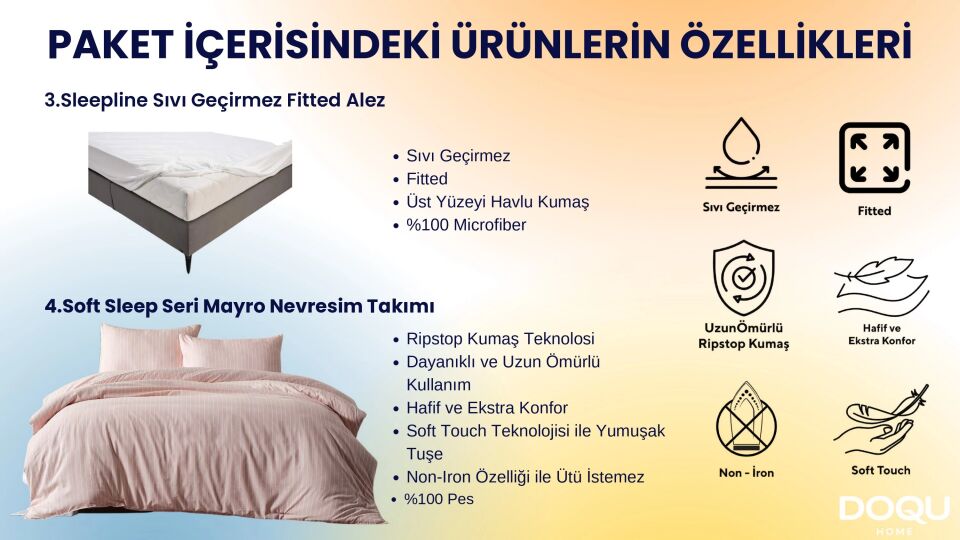 Avantajlı Uyku Seti Çift Kişilik